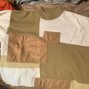 Neutral patchwork sweater!